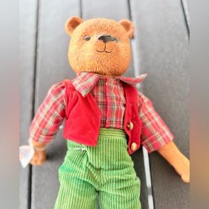 Vintage Schmid Musical Teddy Bear with Ceramic Head & Paws 1984